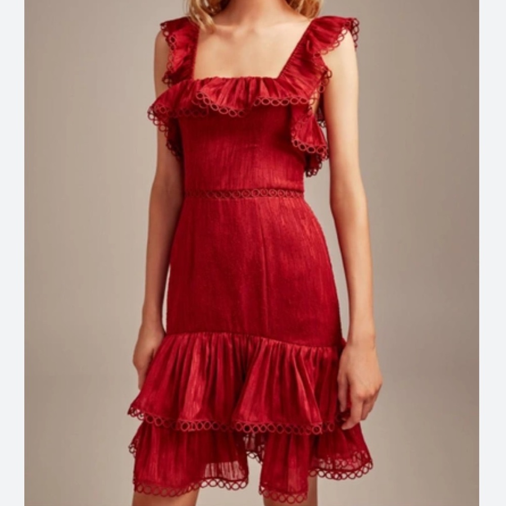 Keepsake the label too close ruffle sheath dress